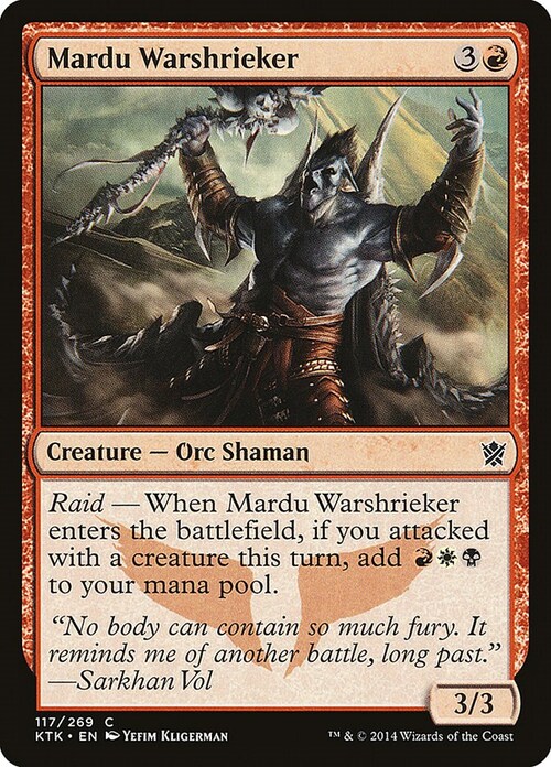 Mardu Warshrieker Card Front