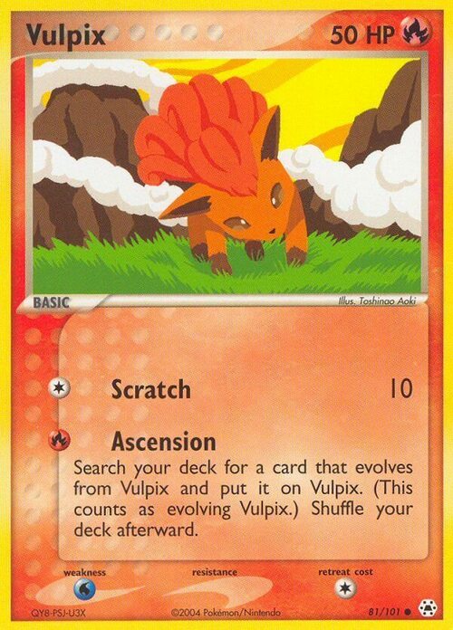 Vulpix Card Front