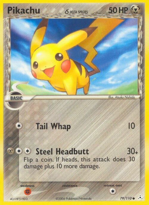 Pikachu δ Card Front