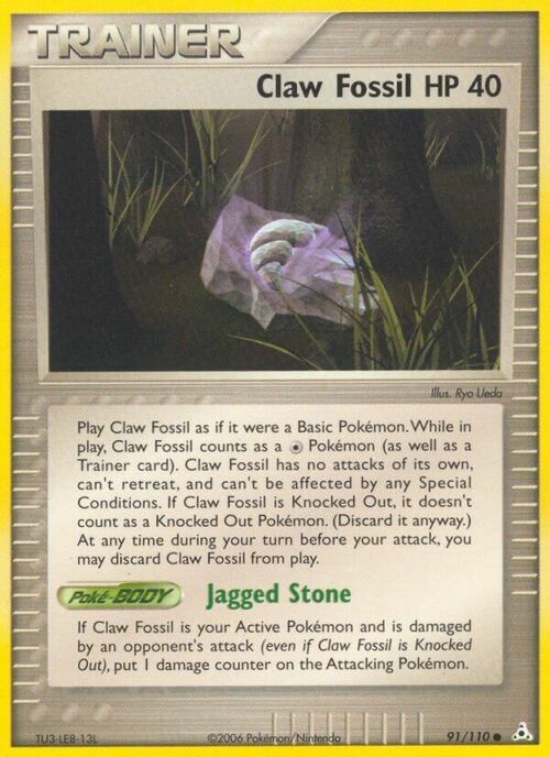 Claw Fossil Card Front