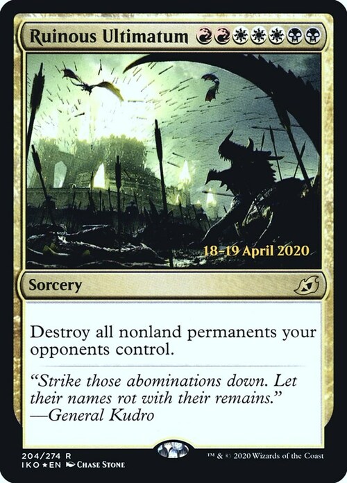 Ruinous Ultimatum Card Front