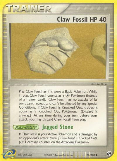 Claw Fossil Card Front