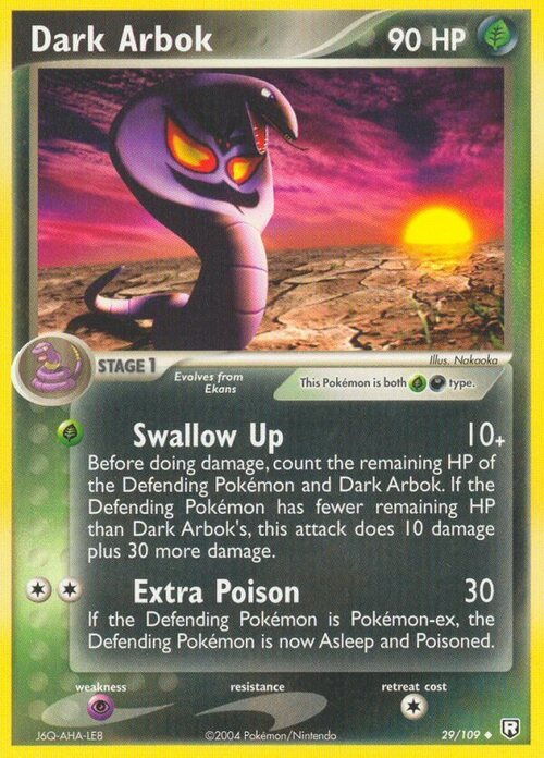 Dark Arbok Card Front