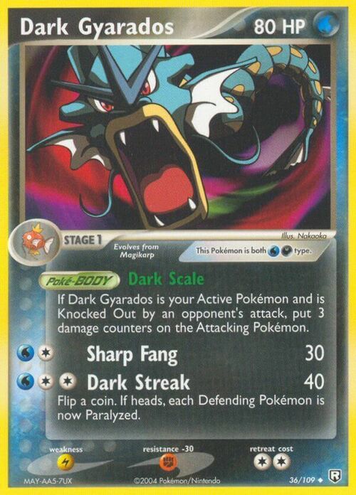 Dark Gyarados Card Front