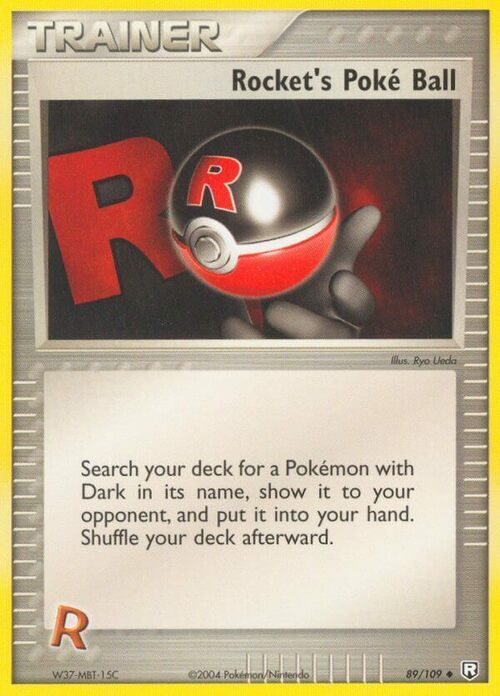 Rocket's Poké Ball Card Front