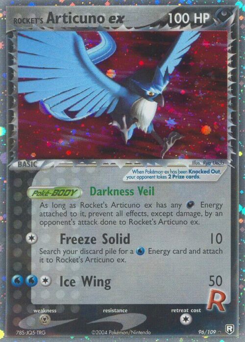 Rocket's Articuno ex Card Front