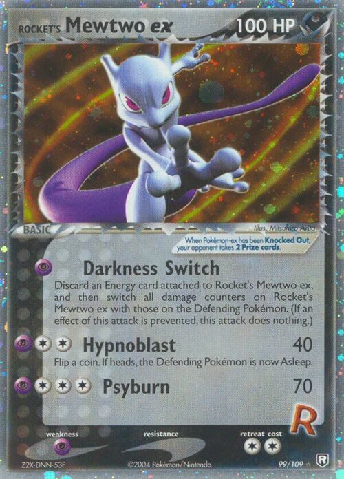 Rocket's Mewtwo ex Card Front