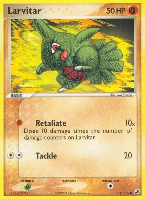 Larvitar Card Front