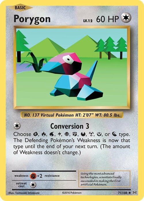 Porygon Card Front