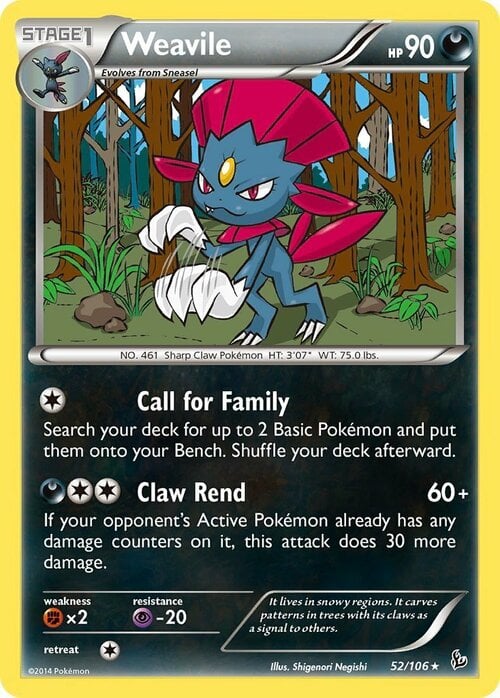 Weavile Card Front