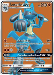 Lucario GX [Aura Strike | Cyclone Kick | Cantankerous Beatdown GX]