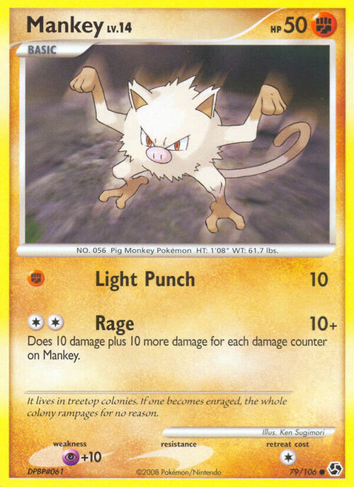 Mankey Card Front