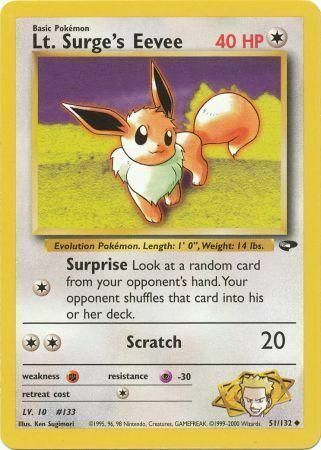 Lt. Surge's Eevee Card Front