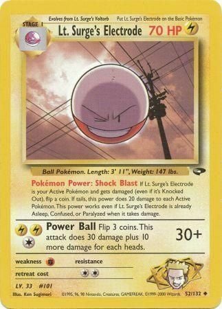 Lt. Surge's Electrode Card Front