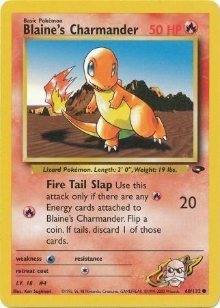 Blaine's Charmander Card Front