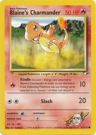 Blaine's Charmander Card Front