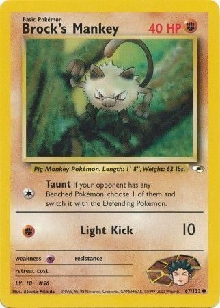 Brock's Mankey Card Front