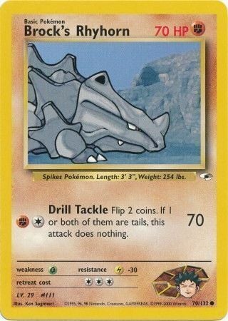 Brock's Rhyhorn Card Front