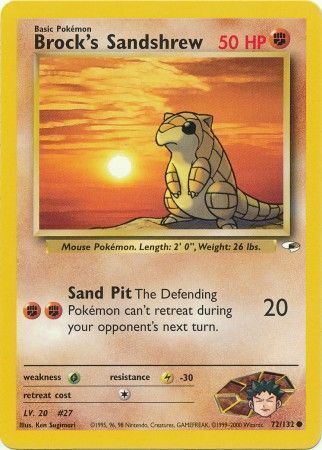 Brock's Sandshrew Card Front