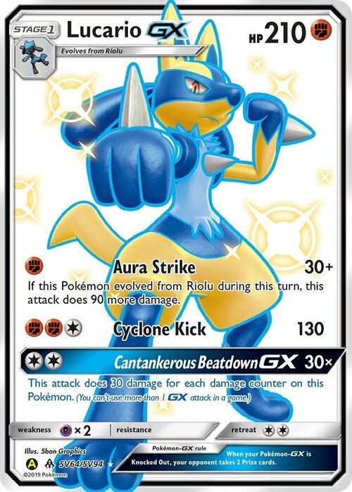 Lucario GX Card Front