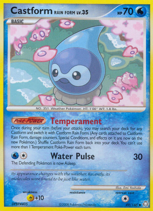 Castform Rain Form Card Front