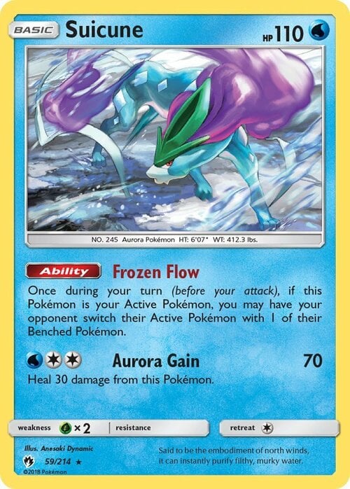 Suicune Card Front