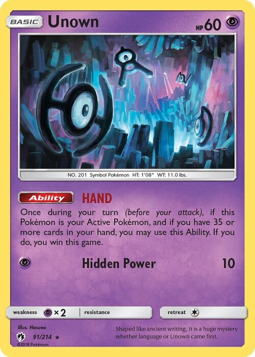 Unown Card Front