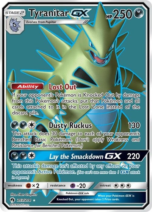 Tyranitar GX Card Front