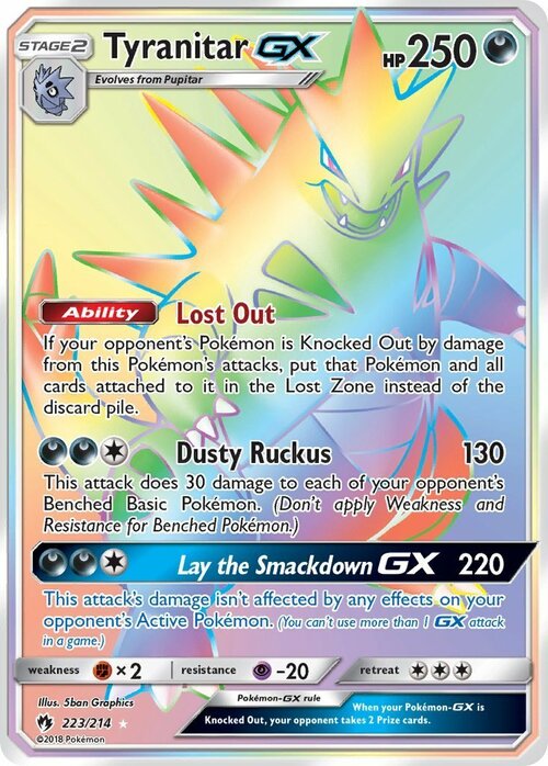 Tyranitar GX Card Front