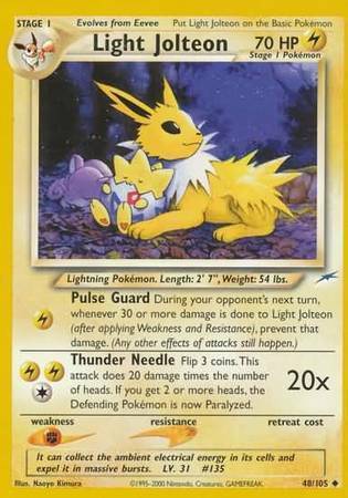 Light Jolteon Card Front