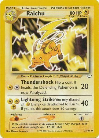 Raichu Card Front