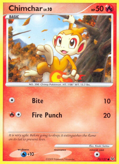 Chimchar Lv.10 Card Front