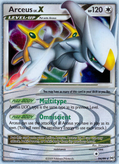 Arceus LV.X Card Front