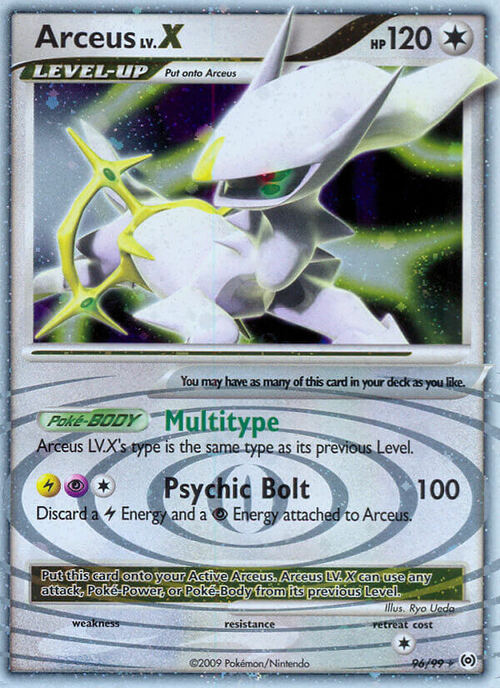 Arceus LV.X Card Front