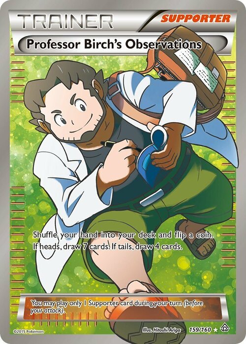 Professor Birch's Observations Card Front