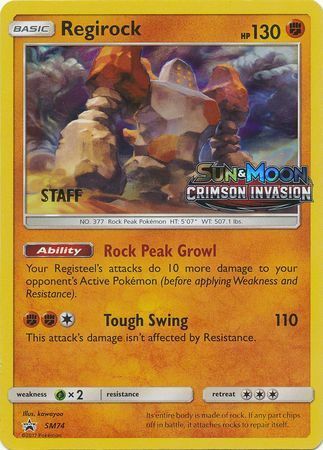 Regirock Card Front