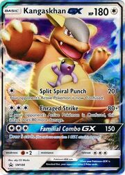 Kangaskhan GX [Split Spiral Punch | Enraged Strike | Familial Combo GX]