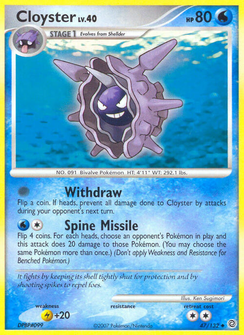 Cloyster Lv.40 Card Front