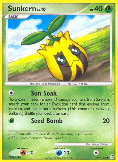 Sunkern Card Front