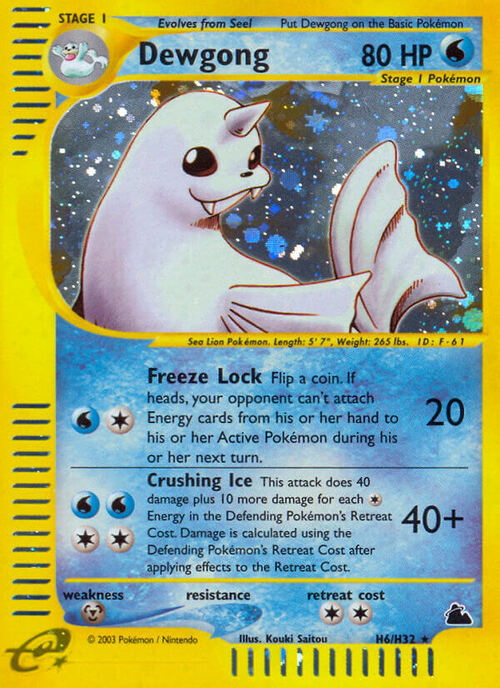 Dewgong Card Front