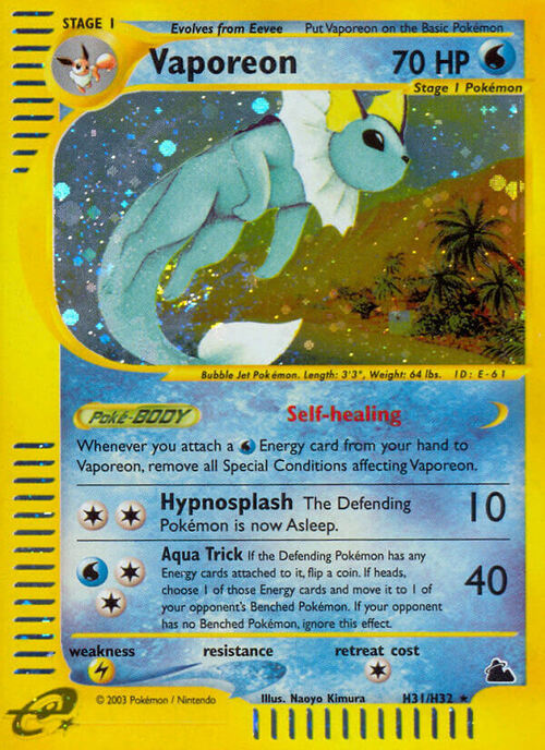 Vaporeon Card Front