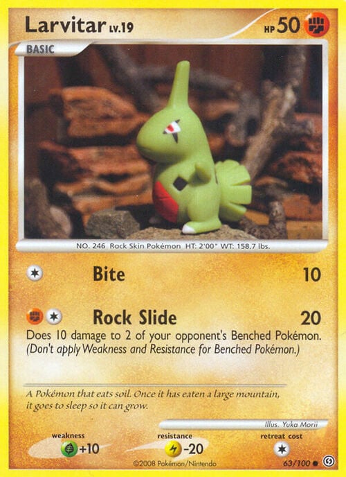 Larvitar Card Front