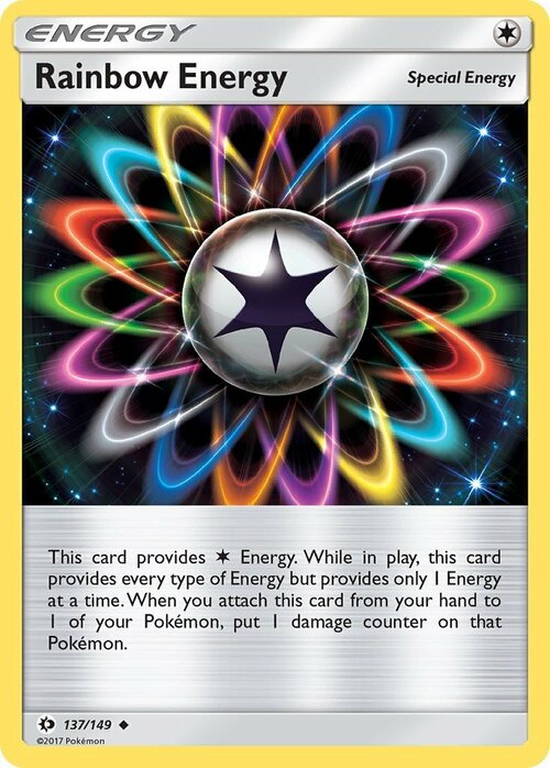 Rainbow Energy Card Front