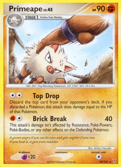 Primeape Card Front