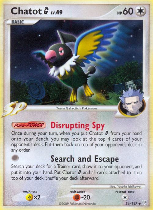 Chatot G Card Front