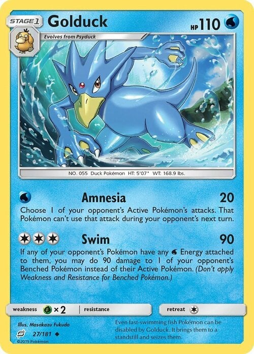 Golduck Card Front