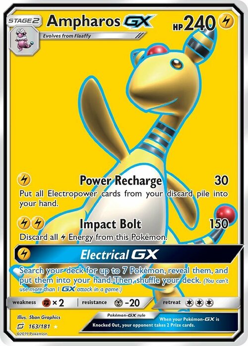 Ampharos GX Card Front