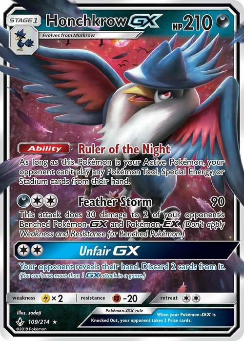 Honchkrow GX Card Front