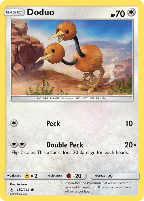 Doduo Card Front