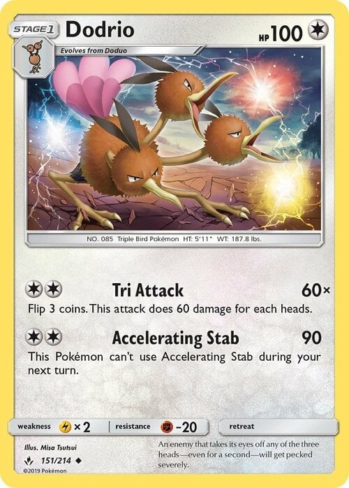 Dodrio Card Front